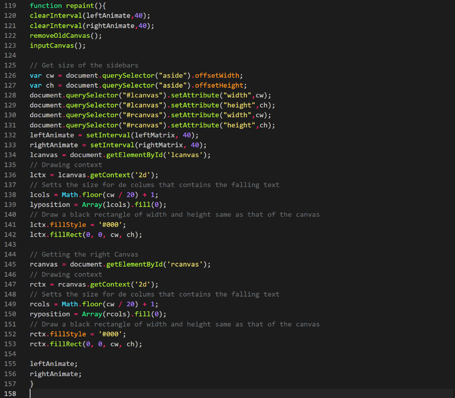 Picture of some programing code: